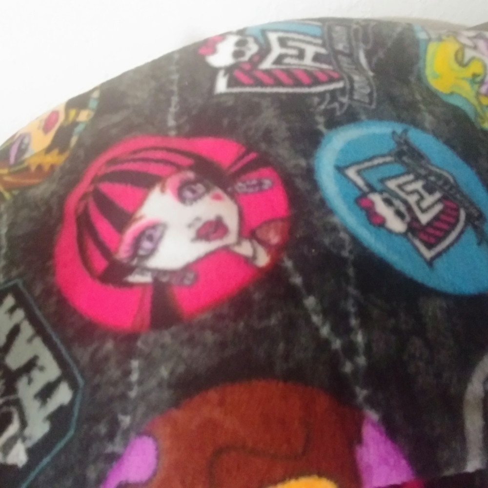 (2) Yards Black Monster High Fleece Fabric💜